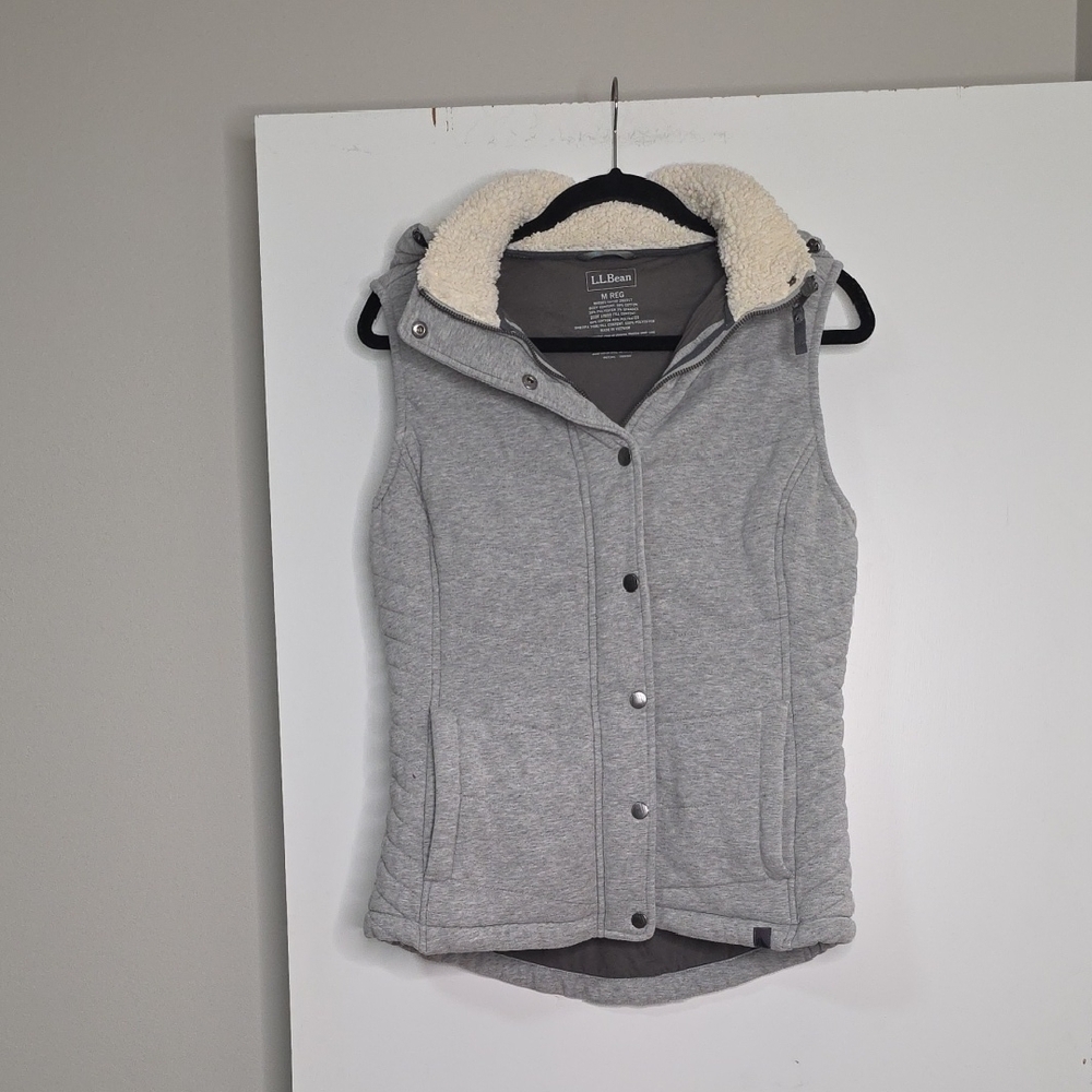 L.L. Bean Women's Gray Fleece-Lined Vest